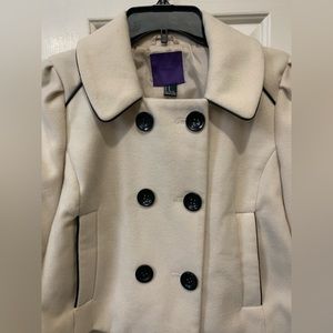 FOREVER 21. Peacoat, cream colored. Women’s medium
